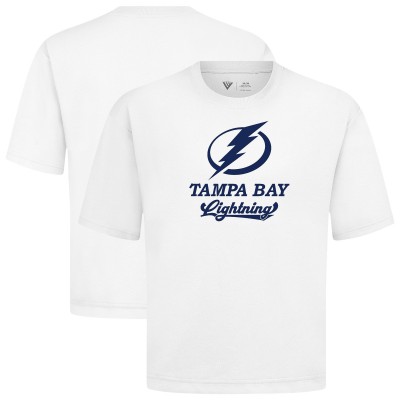 Tampa Bay Lightning Levelwear White Team Surge Luxe Signature Knit T-Shirt