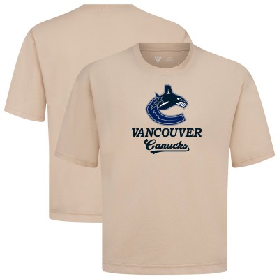 Vancouver Canucks Levelwear Khaki Team Surge Luxe Signature Knit T-Shirt