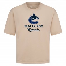 Vancouver Canucks Levelwear Khaki Team Surge Luxe Signature Knit T-Shirt