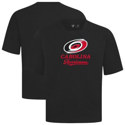 Carolina Hurricanes Levelwear Black Team Surge Luxe Signature Knit T-Shirt