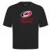 Carolina Hurricanes Levelwear Black Team Surge Luxe Signature Knit T-Shirt
