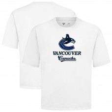 Vancouver Canucks Levelwear White Team Surge Luxe Signature Knit T-Shirt