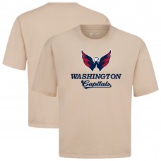 Washington Capitals Levelwear Khaki Team Surge Luxe Signature Knit T-Shirt Washington Capitals Levelwear Khaki Team Surge Luxe Signature Knit T-Shirt