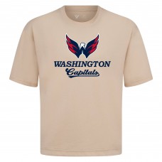 Washington Capitals Levelwear Khaki Team Surge Luxe Signature Knit T-Shirt Washington Capitals Levelwear Khaki Team Surge Luxe Signature Knit T-Shirt