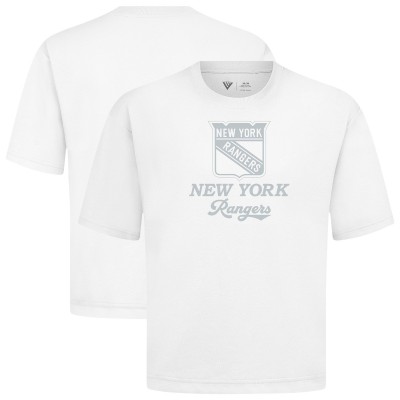 New York Rangers Levelwear White Shadow Surge Luxe Signature Knit T-Shirt