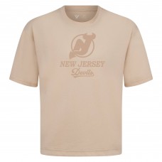 New Jersey Devils Levelwear Khaki Shadow Surge Luxe Signature Knit T-Shirt