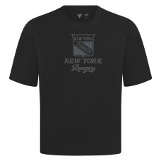 New York Rangers Levelwear Black Shadow Surge Luxe Signature Knit T-Shirt