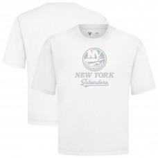 New York Islanders Levelwear White Shadow Surge Luxe Signature Knit T-Shirt New York Islanders Levelwear White Shadow Surge Luxe Signature Knit T-Shirt