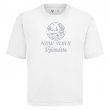 New York Islanders Levelwear White Shadow Surge Luxe Signature Knit T-Shirt New York Islanders Levelwear White Shadow Surge Luxe Signature Knit T-Shirt