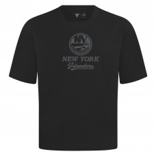 New York Islanders Levelwear Black Shadow Surge Luxe Signature Knit T-Shirt New York Islanders Levelwear Black Shadow Surge Luxe Signature Knit T-Shirt