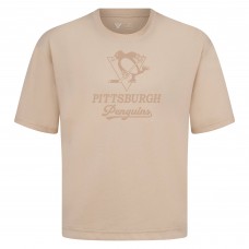 Pittsburgh Penguins Levelwear Khaki Shadow Surge Luxe Signature Knit T-Shirt
