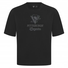 Pittsburgh Penguins Levelwear Black Shadow Surge Luxe Signature Knit T-Shirt Pittsburgh Penguins Levelwear Black Shadow Surge Luxe Signature Knit T-Shirt