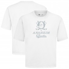 Anaheim Ducks Levelwear White Shadow Surge Luxe Signature Knit T-Shirt