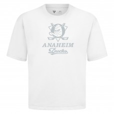 Anaheim Ducks Levelwear White Shadow Surge Luxe Signature Knit T-Shirt