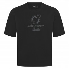 New Jersey Devils Levelwear Black Shadow Surge Luxe Signature Knit T-Shirt