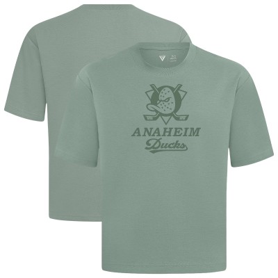 Anaheim Ducks Levelwear Green Shadow Surge Luxe Signature Knit T-Shirt
