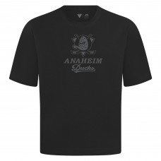Anaheim Ducks Levelwear Black Shadow Surge Luxe Signature Knit T-Shirt