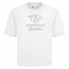 Nashville Predators Levelwear White Shadow Surge Luxe Signature Knit T-Shirt