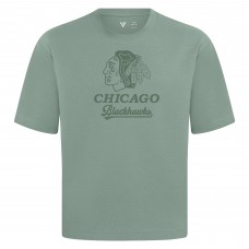 Chicago Blackhawks Levelwear Green Shadow Surge Luxe Signature Knit T-Shirt