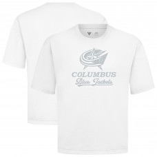 Columbus Blue Jackets Levelwear White Shadow Surge Luxe Signature Knit T-Shirt