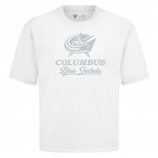 Columbus Blue Jackets Levelwear White Shadow Surge Luxe Signature Knit T-Shirt