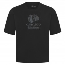 Chicago Blackhawks Levelwear Black Shadow Surge Luxe Signature Knit T-Shirt Chicago Blackhawks Levelwear Black Shadow Surge Luxe Signature Knit T-Shirt
