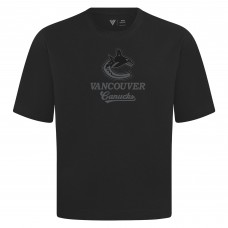 Vancouver Canucks Levelwear Black Shadow Surge Luxe Signature Knit T-Shirt