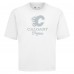 Calgary Flames Levelwear White Shadow Surge Luxe Signature Knit T-Shirt