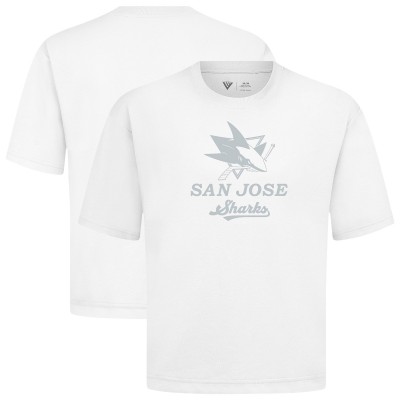 San Jose Sharks Levelwear White Shadow Surge Luxe Signature Knit T-Shirt