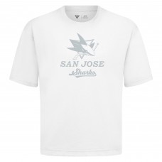 San Jose Sharks Levelwear White Shadow Surge Luxe Signature Knit T-Shirt