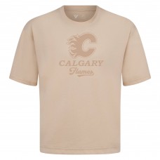 Calgary Flames Levelwear Khaki Shadow Surge Luxe Signature Knit T-Shirt