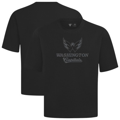 Washington Capitals Levelwear Black Shadow Surge Luxe Signature Knit T-Shirt