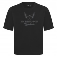 Washington Capitals Levelwear Black Shadow Surge Luxe Signature Knit T-Shirt