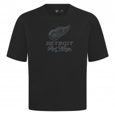 Detroit Red Wings Levelwear Black Shadow Surge Luxe Signature Knit T-Shirt