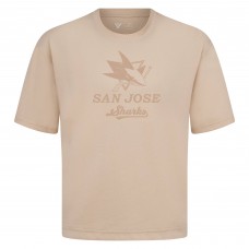 San Jose Sharks Levelwear Khaki Shadow Surge Luxe Signature Knit T-Shirt