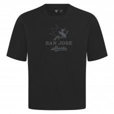 San Jose Sharks Levelwear Black Shadow Surge Luxe Signature Knit T-Shirt