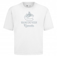 Vancouver Canucks Levelwear White Shadow Surge Luxe Signature Knit T-Shirt