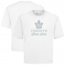 Toronto Maple Leafs Levelwear White Shadow Surge Luxe Signature Knit T-Shirt