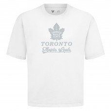 Toronto Maple Leafs Levelwear White Shadow Surge Luxe Signature Knit T-Shirt