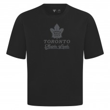 Toronto Maple Leafs Levelwear Black Shadow Surge Luxe Signature Knit T-Shirt