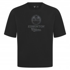 Edmonton Oilers Levelwear Black Shadow Surge Luxe Signature Knit T-Shirt