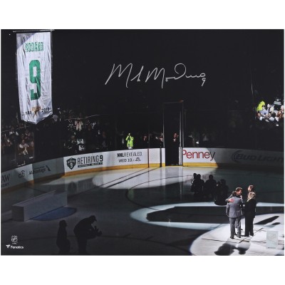 Mike Modano Dallas Stars Autographed Fanatics Authentic 16 x 20 Jersey Retirement Night Photograph