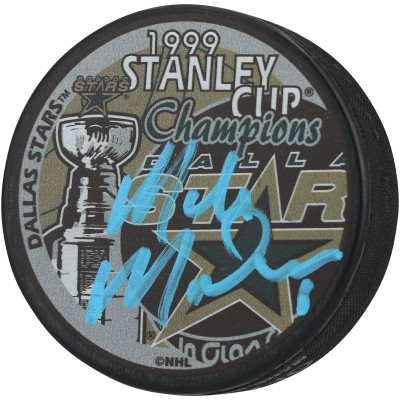 Mike Modano Dallas Stars Autographed Fanatics Authentic 1999 Stanley Cup Champions Hockey Puck