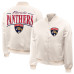 Женская рубашка Florida Panthers Starter Cream Arch Stripe Satin Varsity Jacket