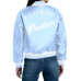 Женская рубашка Florida Panthers Starter Blue Fashion Script Satin Varsity Jacket