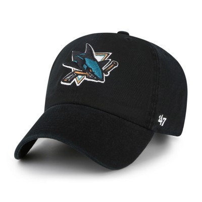 Бейсболка San Jose Sharks 47 Black Logo Clean Up