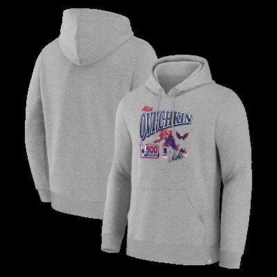 Толстовка Washington Capitals Alexander Ovechkin Gray 900th Career Goal Legacy