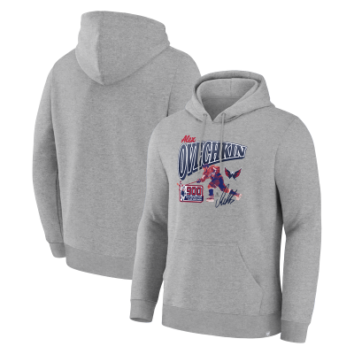 Толстовка Washington Capitals Alexander Ovechkin Gray 900th Career Goal Legacy