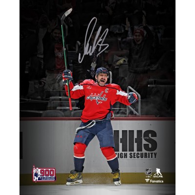 Alexander Ovechkin Washington Capitals Autographed Fanatics Authentic 8 x 10 900th Goal Celebration Spotlight Photograph