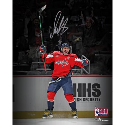 Alexander Ovechkin Washington Capitals Autographed Fanatics Authentic 16 x 20 900th Goal Celebration Spotlight Photograph